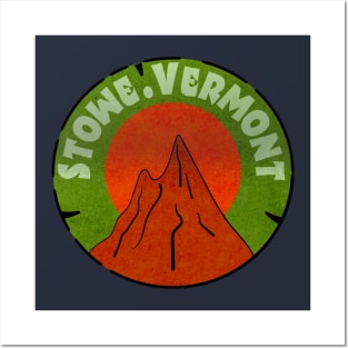 Stowe Vermont Vintage Flat Design Posters and Art